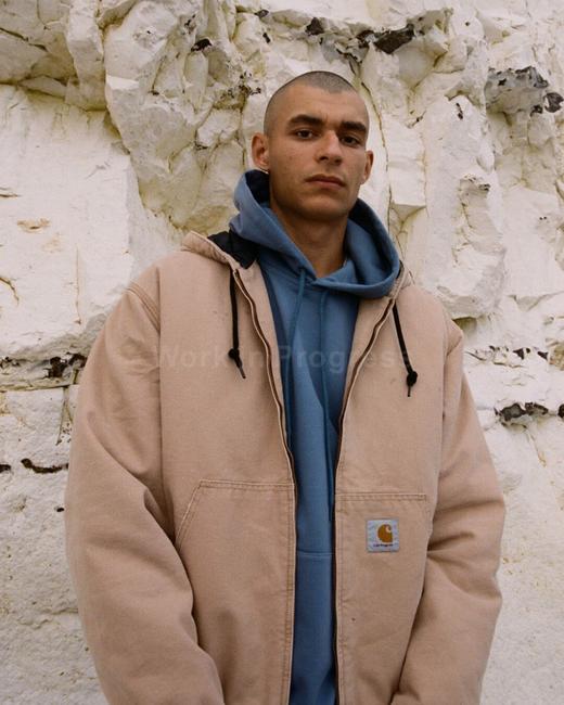 Carhartt WIP卡哈特加棉连帽工装外套 颜色：黑灰  紫色  卡其 商品图4