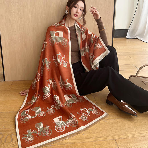 福利款~雀说网红同款空调房围巾办公室午睡毯子仿羊绒流苏毛毯保暖披肩AL 2318 商品图10