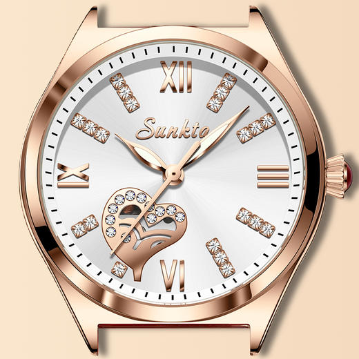 SUNKTA 桑达  爱心浪漫镂空韵味时尚腕表ST6699  经典女士手表 百搭风格 商品图3