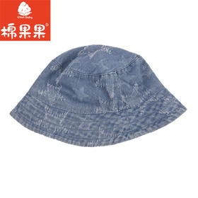 棉果果专柜同款春季新品男童女童提花牛仔渔夫帽M104400224043