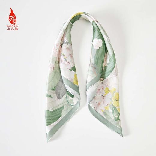SAINTJOY/上久楷 女式真丝方巾   春风十里   FJS23044 商品图3