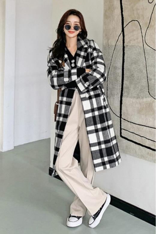 Other Mix 格纹毛呢大衣 14749 商品图1