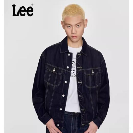 Lee商场同款24早春新品舒适版清水洗男翻领长袖牛仔夹克外套潮流 商品图0