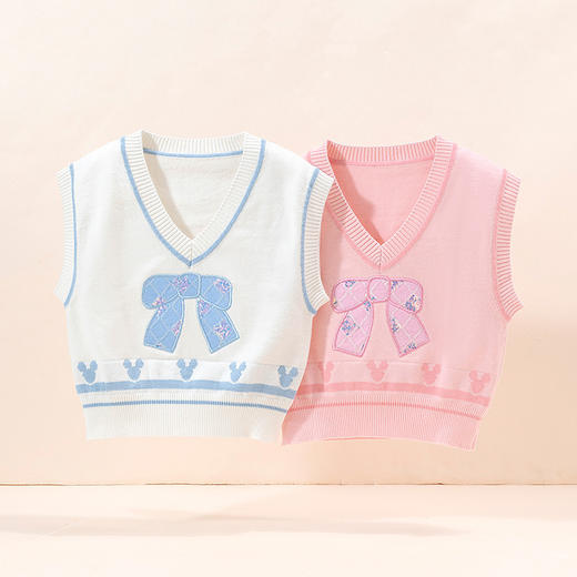 【商城同款】迪士尼女童新款春夏学院风米妮针织马甲231DS0874 商品图8