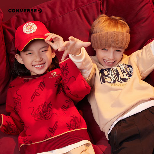 CONVERSE 春 大童小童 CNY系列儿童童装毛衣 CNVB-SR-F638 商品图0