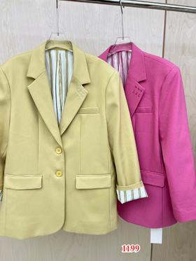 【门店同款】ENJOY春季M-衬衫拼接缝线袖西装 150273071