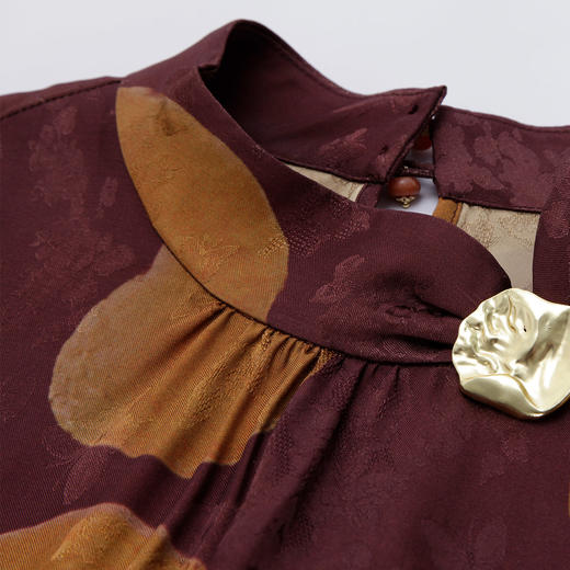 PE256斯尔丽2024春夏新款长袖显瘦印花宽松时尚上衣 商品图4