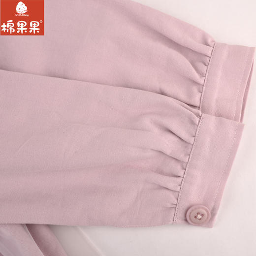 棉果果专柜同款春季新品女童梭织斜纹翻领网纱风衣外套M122130324005 商品图6