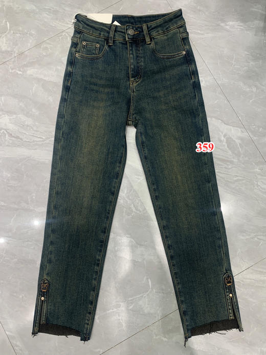 【门店同款】ENJOY冬季兔标植绒烟管裤 155017253 商品图0