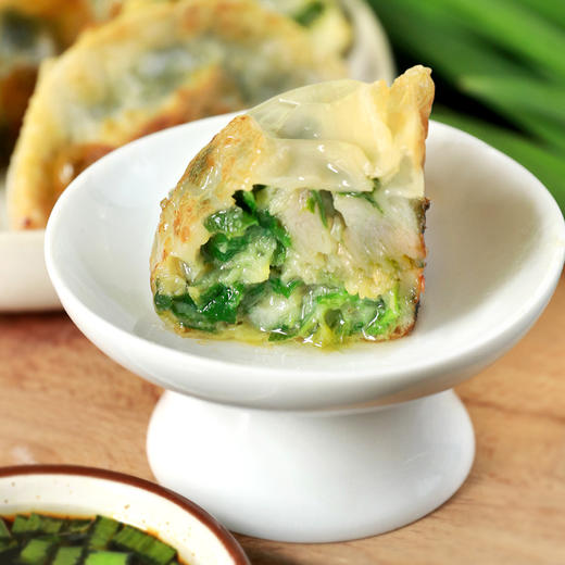 啖啖肉汁韭菜煎饺294g/6只装 |花尾渡 商品图1