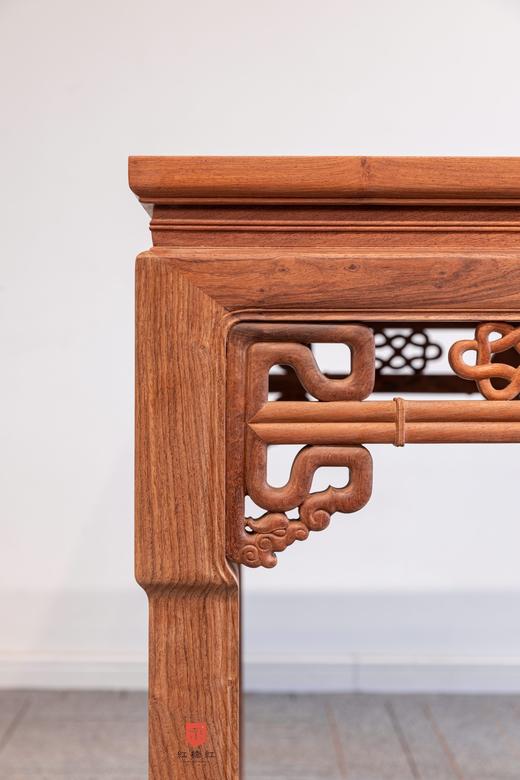红桥红  家具严选  缅甸花梨（大果紫檀）【99 故宫款 绳璧纹方桌五件套】 商品图5