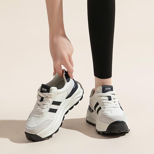 ZHR老爹鞋女2024春季新款厚底复古休闲百搭鞋防滑耐磨美拉德运动鞋 商品图6