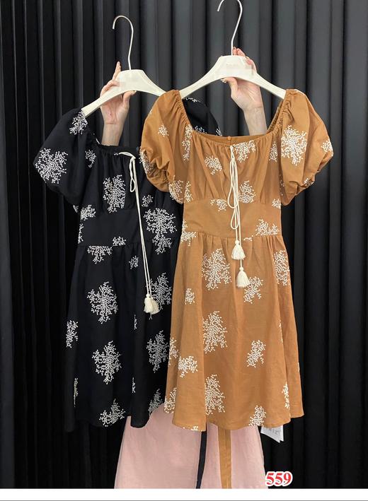 【门店同款】ENJOY夏季灯笼袖流苏连衣裙 151642887 商品图0