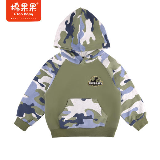 棉果果专柜同款春季新品男童纯棉连帽套头卫衣M112182224056 商品图0