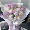 【烂漫盛放】5支紫玫瑰6支曼塔玫瑰➕桔梗，精品时尚花束 商品缩略图0