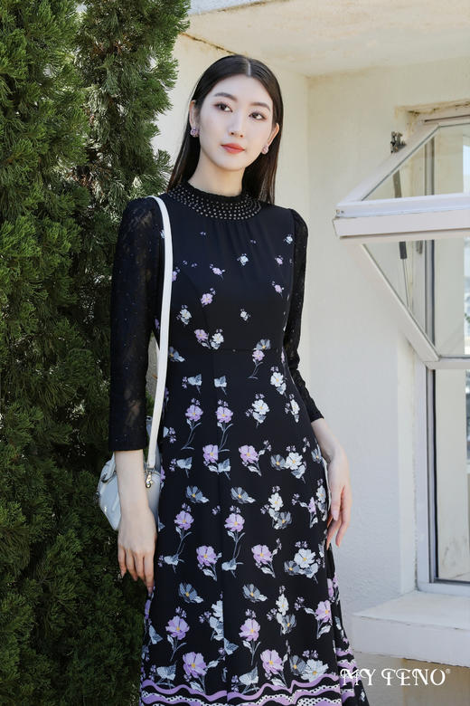 马天奴定制印花连衣裙MDS131DRX0 商品图0