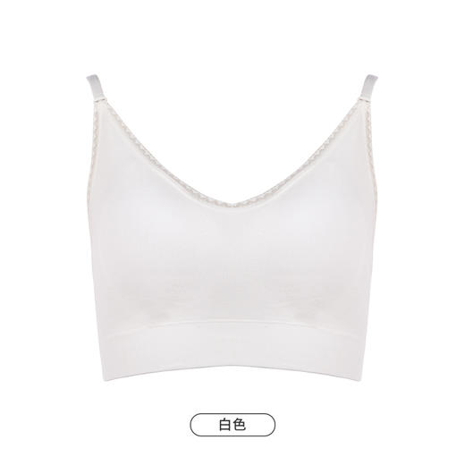 都市丽人抹胸女无缝面料背心无尺码半固定模杯短抹胸无钢圈无排扣LV4AA6 商品图5