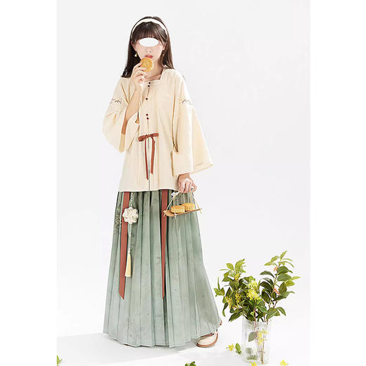 裁缝学苑AQ230明制方领衫褶裙纸样女装改良汉服套装上衣裙子样板 商品图5