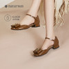 natursun凉鞋女夏季年女鞋软底小羊皮法式尖头一字带单鞋N24219325 商品缩略图1