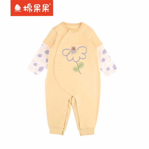 棉果果专柜同款春季新品女童假两件纯棉偏襟连体衣M122720224003 商品图2