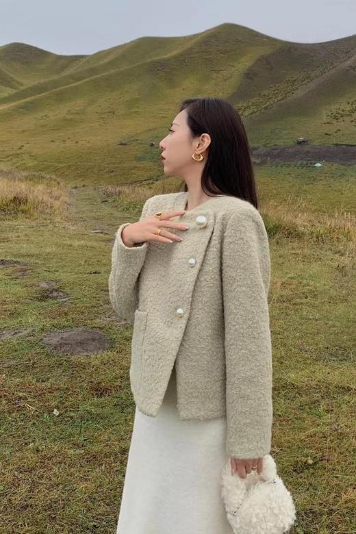 Le Malene 气质优雅小香风圆领珍珠扣外套 14818 商品图2