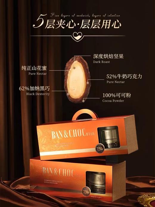 斑马与巧BAN&CHOC可可抱坚果 巧克力坚果零食 100克/罐（上海圆通发货） 商品图2