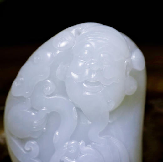 和田玉（白玉）籽料挂件--财神62.22g 商品图3