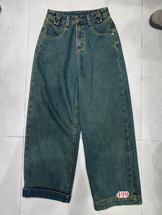 【门店同款】ENJOY冬季复古翻边植绒阔腿裤 154866587 商品图0