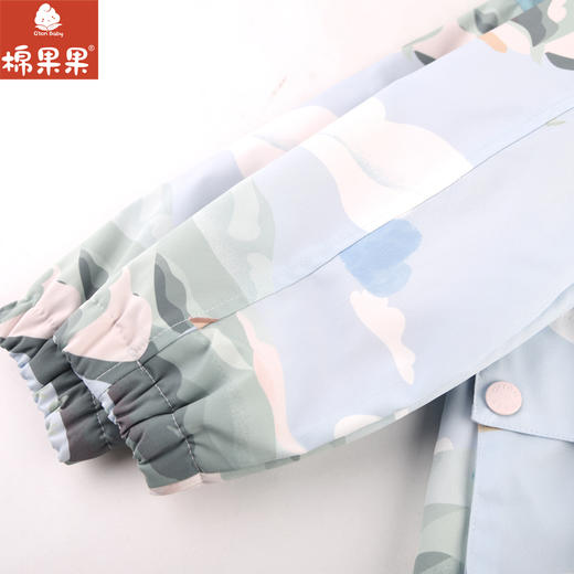 棉果果专柜同款春季新品女童纯棉内里印花连帽风衣外套M122100324019 商品图5