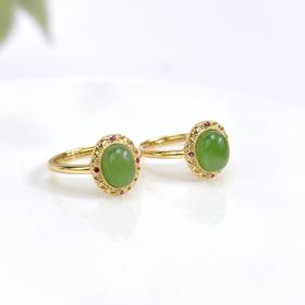 17911-S925碧玉戒指-蛋面全包