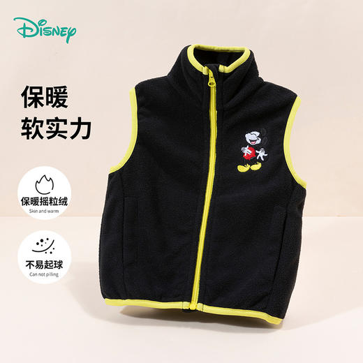 迪士尼童装男童马甲春秋冬季保暖上衣中小童米奇宝宝可爱帅气立领ZD1DS011 商品图4