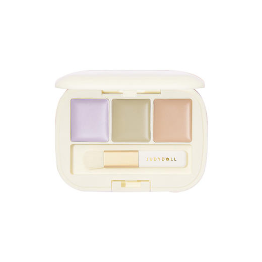 Judydoll橘朵三色遮瑕盘眼部遮瑕遮盖斑点痘印奶油乳化彩色遮瑕膏 心选到家 商品图3