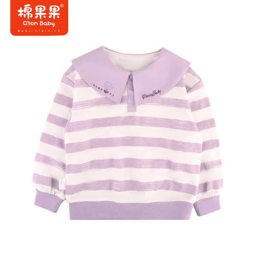 棉果果专柜同款春季新品女童纯棉翻领套头卫衣M122180224007 商品图1