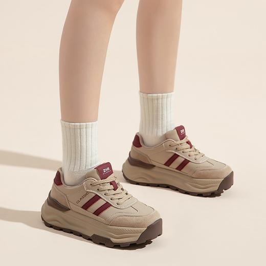 ZHR老爹鞋女2024春季新款厚底复古休闲百搭鞋防滑耐磨美拉德运动鞋 商品图2