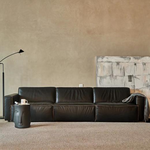 Black chocolate 三人沙发 | 皮布面料可选，详询客服 商品图0