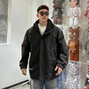 【Q】【新款DX】大依优型大码连帽外套夹克时尚雷萨加肥加大休闲胖子宽松外套上衣男装潮流户外 商品缩略图1