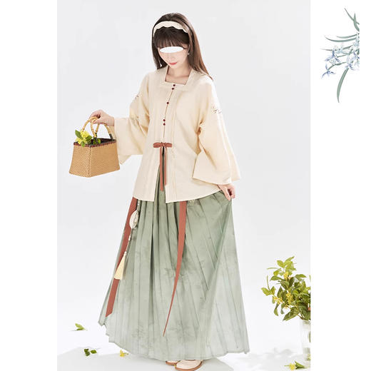 裁缝学苑AQ230明制方领衫褶裙纸样女装改良汉服套装上衣裙子样板 商品图4