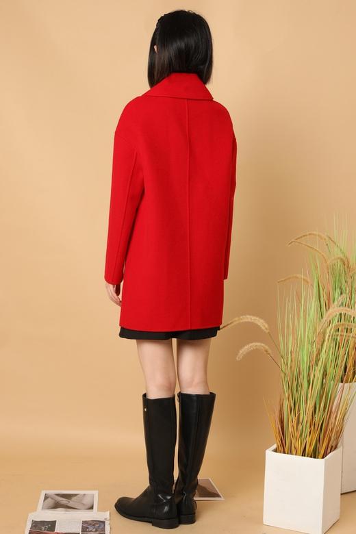 ELLA JADE 红色简约羊毛大衣外套 15367 商品图2
