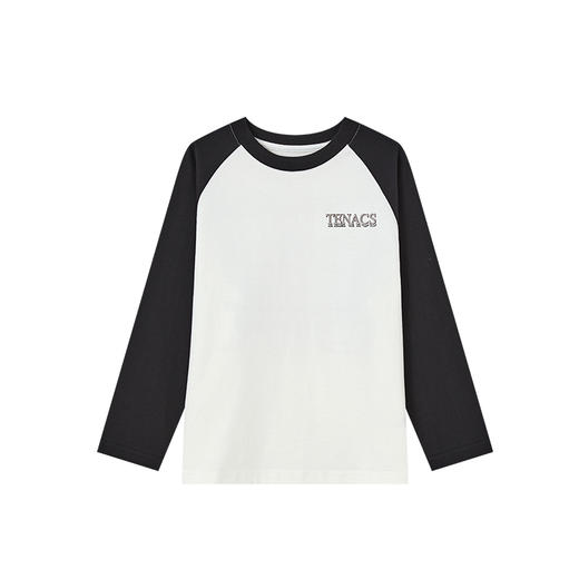 【宠粉专享团购价29.9】多多家男童长袖T恤春秋纯棉字母撞色插肩袖儿童上衣2024新款春装9090 商品图3