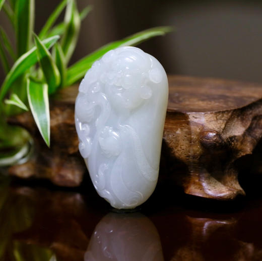 和田玉（白玉）籽料挂件--财神62.22g 商品图2