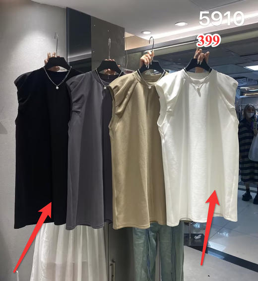 【门店同款】ENJOY夏季圆珠项链简约T恤裙 153645547 商品图0