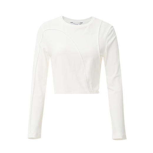 VIMAGE纬漫纪春季新款时尚百搭打底舒适圆领短款T恤女V2102709 商品图5