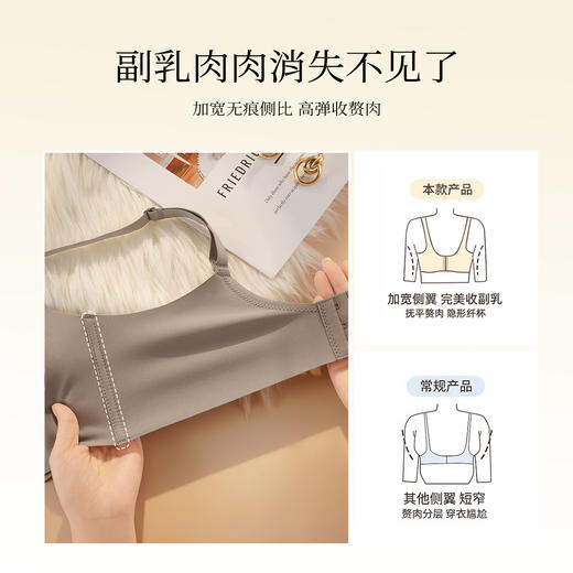 提拉聚拢一穿就挺小胸显大内衣上托聚拢收副乳调整型文胸罩流盈之蝶 商品图5
