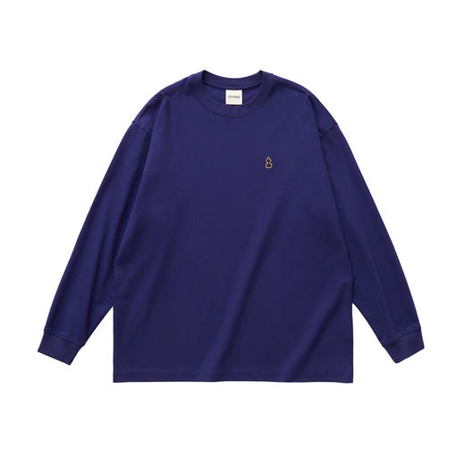 吃茶去chichaqu 全棉圆领刺绣葫芦长袖T恤 商品图1