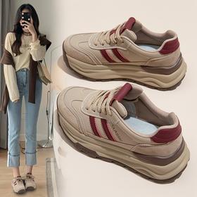 ZHR老爹鞋女2024春季新款厚底复古休闲百搭鞋防滑耐磨美拉德运动鞋