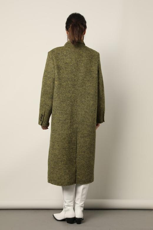 ESTELLICA 橄榄绿色宽松羊绒大衣外套 17395 商品图3