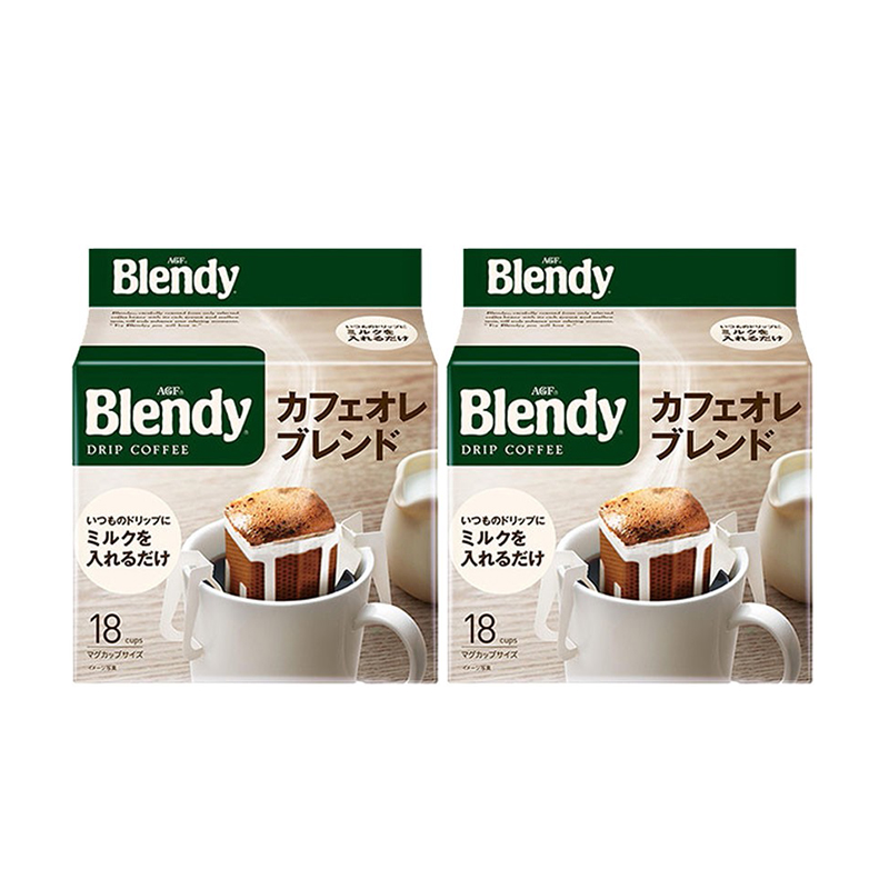 【日本进口】Blendy常规款咖啡挂耳醇厚?混合风味18袋/包    2包装