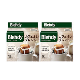 【日本进口】Blendy常规款咖啡挂耳醇厚?混合风味18袋/包    2包装