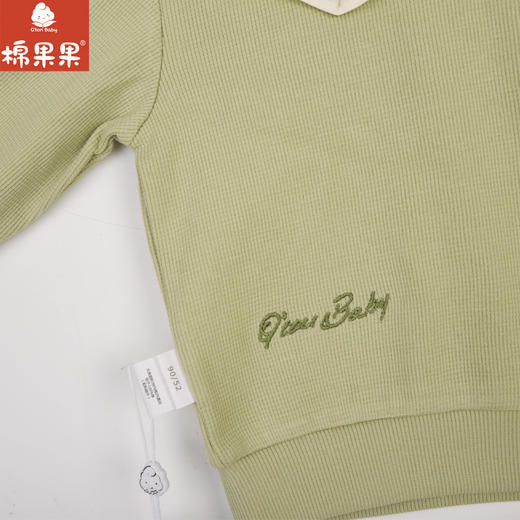 棉果果专柜同款春季新品女童纯棉质感翻领套头卫衣M122180224024 商品图4