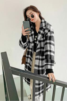 Other Mix 格纹毛呢大衣 14749